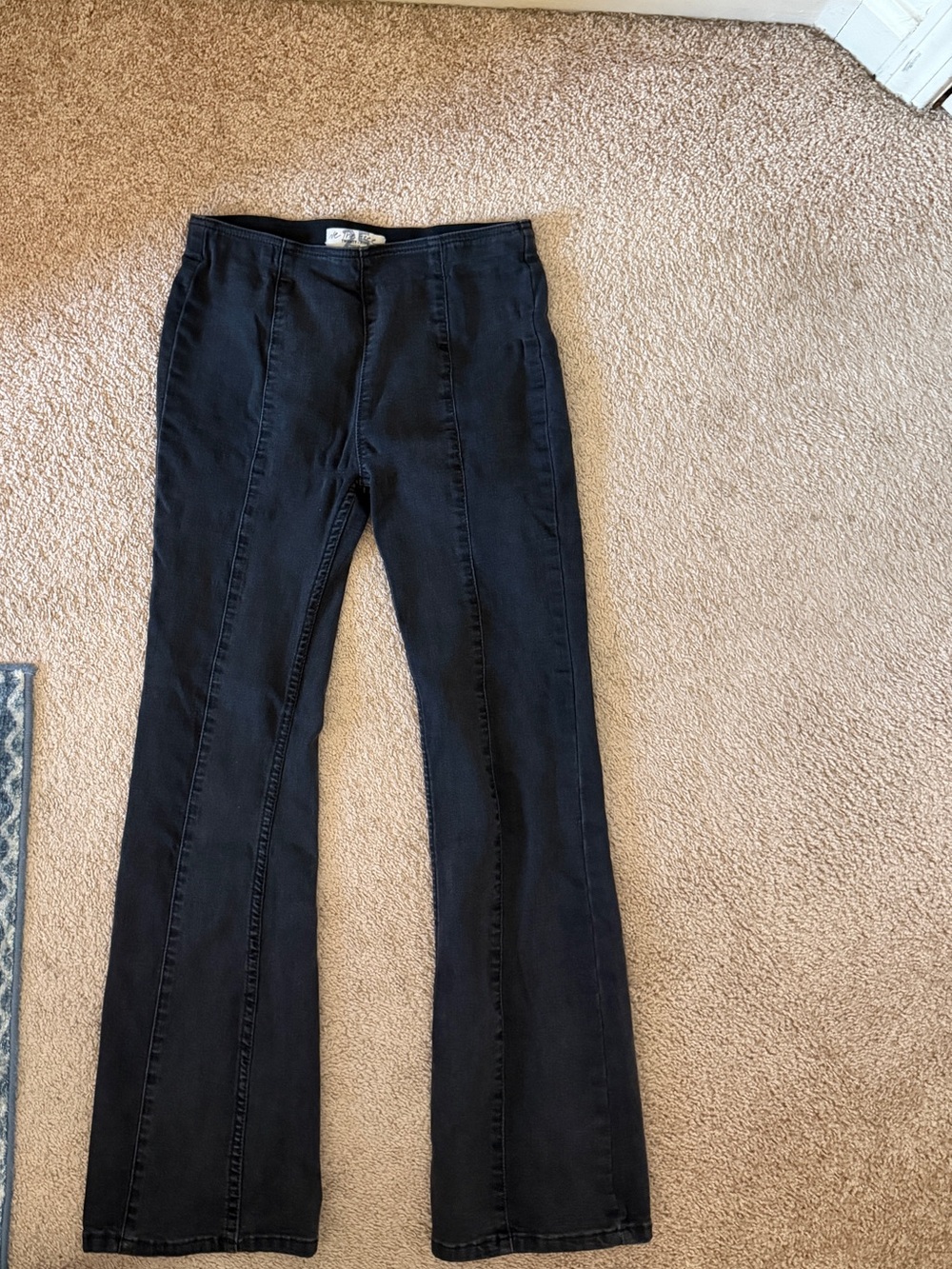 We The Free Black Boot Cut Pants with High Rise Fit